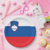 Assiettes En Carton Drapeau de la Slovénie (Fête)