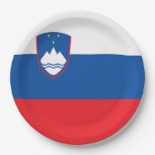 Assiettes En Carton Drapeau de la Slovénie (Devant)