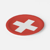 Assiettes En Carton Drapeau de la Suisse Plaques de papier (Angle)