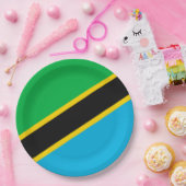 Assiettes En Carton Drapeau de la Tanzanie (Fête)
