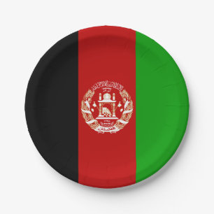 Assiettes En Carton Drapeau de l'Afghanistan