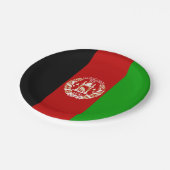 Assiettes En Carton Drapeau de l'Afghanistan (Angle)