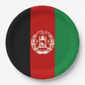 Assiettes En Carton Drapeau de l'Afghanistan (Devant)