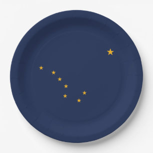 Assiettes En Carton Drapeau de l'Alaska