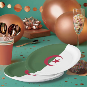 Assiettes En Carton Drapeau de l'Algérie