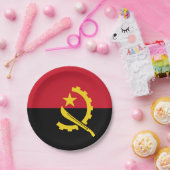 Assiettes En Carton Drapeau de l'Angola (Fête)