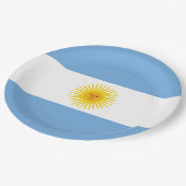 Assiettes En Carton Drapeau de l'Argentine (Angle)