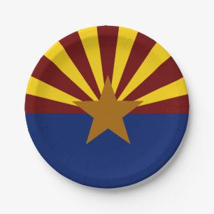 Assiettes En Carton Drapeau de l'Arizona