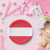 Assiettes En Carton Drapeau de l'Autriche Plaques de papier (Fête)