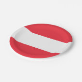 Assiettes En Carton Drapeau de l'Autriche Plaques de papier (Angle)