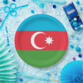 Assiettes En Carton Drapeau de l'Azerbaïdjan (Fête)