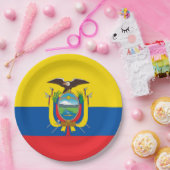 Assiettes En Carton Drapeau de l'Équateur (Fête)