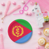 Assiettes En Carton Drapeau de l'Érythrée (Fête)