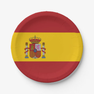 Assiettes En Carton Drapeau de l'Espagne