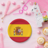 Assiettes En Carton Drapeau de l'Espagne Plaques de papier (Fête)
