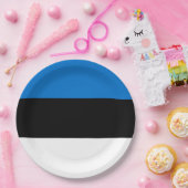 Assiettes En Carton Drapeau de l'Estonie (Fête)