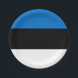 Assiettes En Carton Drapeau de l'Estonie<br><div class="desc">Drapeau patriotique de l'Estonie.</div>