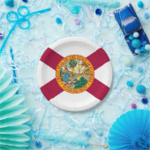Assiettes En Carton Drapeau de l'État de Floride (Fête)
