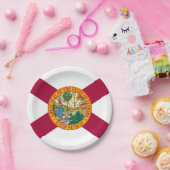 Assiettes En Carton Drapeau de l'État de Floride (Fête)