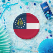 Assiettes En Carton Drapeau de l'État de Géorgie (Fête)