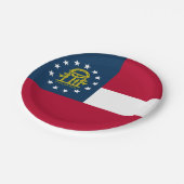 Assiettes En Carton Drapeau de l'État de Géorgie (Angle)