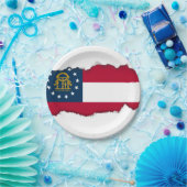 Assiettes En Carton Drapeau de l'État de Géorgie (Fête)