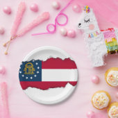 Assiettes En Carton Drapeau de l'État de Géorgie (Fête)