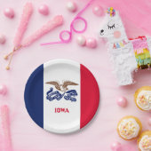 Assiettes En Carton Drapeau de l'État de l'Iowa (Fête)