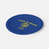 Assiettes En Carton Drapeau de l'État de l'Oregon (Angle)