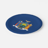 Assiettes En Carton Drapeau de l'État de New York (Angle)
