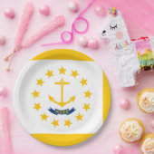 Assiettes En Carton Drapeau de l'État de Rhode Island (Fête)