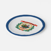 Assiettes En Carton Drapeau de l'État de Virginie occidentale (Angle)