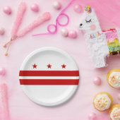 Assiettes En Carton Drapeau de l'État de Washington DC (Fête)