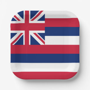 Assiettes En Carton Drapeau de l'État d'Hawaii