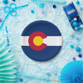 Assiettes En Carton Drapeau de l'État du Colorado (Fête)