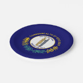 Assiettes En Carton Drapeau de l'État du Kentucky (Angle)