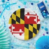 Assiettes En Carton Drapeau de l'État du Maryland (Fête)