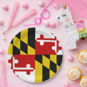 Assiettes En Carton Drapeau de l'État du Maryland (Fête)