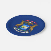 Assiettes En Carton Drapeau de l'État du Michigan (Angle)