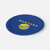 Assiettes En Carton Drapeau de l'État du Montana (Angle)