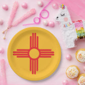 Assiettes En Carton Drapeau de l'État du Nouveau-Mexique (Fête)