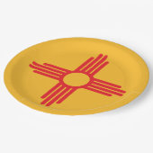 Assiettes En Carton Drapeau de l'État du Nouveau-Mexique (Angle)
