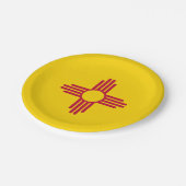 Assiettes En Carton Drapeau de l'État du Nouveau-Mexique (Angle)