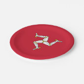 Assiettes En Carton Drapeau de l'île de Man (Angle)