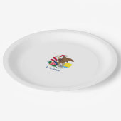 Assiettes En Carton Drapeau de l'Illinois (Angle)