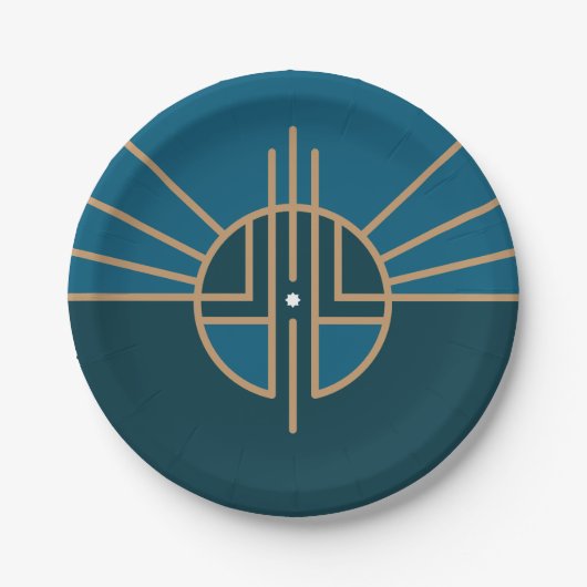 Assiettes En Carton Drapeau de Lincoln, Nebraska (Devant)