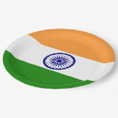 Assiettes En Carton Drapeau de l'Inde (Angle)