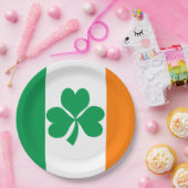 Assiettes En Carton Drapeau de l'Irlande Shamrock (Fête)