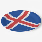 Assiettes En Carton Drapeau de l'Islande (Angle)