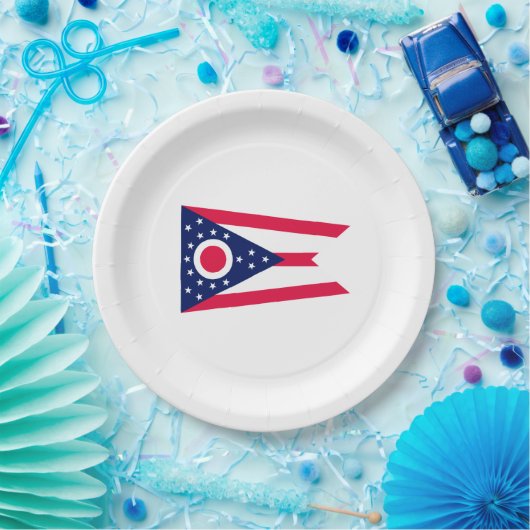Assiettes En Carton Drapeau de l'Ohio (Fête)